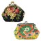 Wrapables Canvas and Embroidered Floral Coin Purse Clutch Wallet (Set of 2)